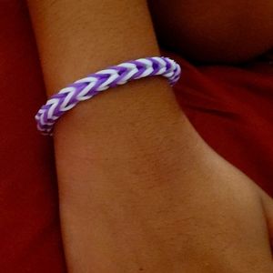 Purple and white bracelet